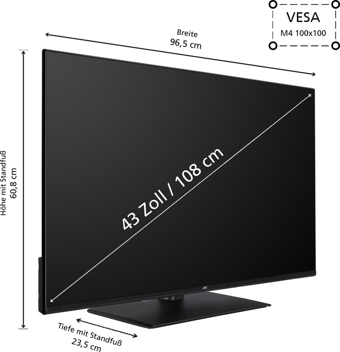 Actual product image JVC LT-43VUQ3455 LED-TV UHD QLED TIVO (43", QLED, 4K, 2024)