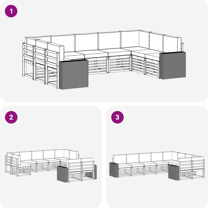 Produktbild vidaXL Outdoor-Sofa