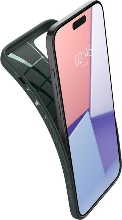 Actual product image Spigen Liquid Air iPhone 15 Pro Max 6.7" zielony/abyss green ACS06564 (Apple iPhone 15 Pro Max)