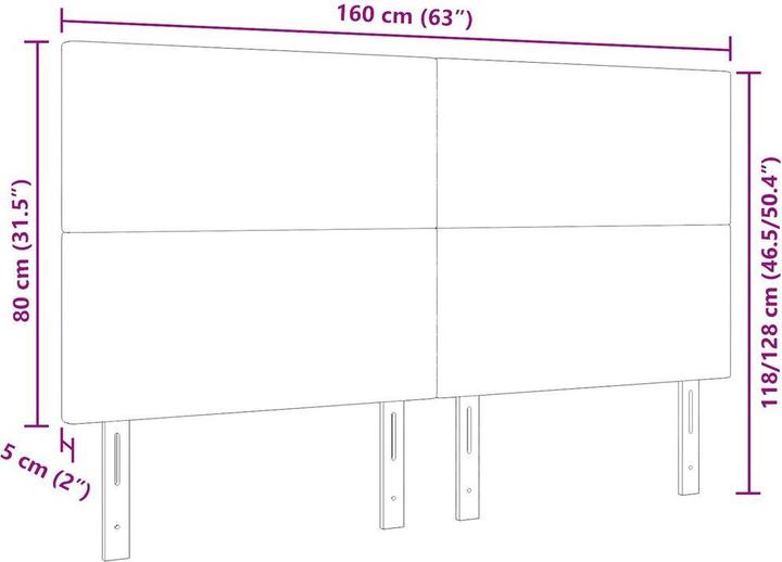 Actual product image vidaXL Modernes Kopfteil (5 x 5 x 128 cm)