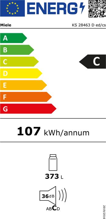 Energie-Label Miele KS 28463 D ED (373 l)