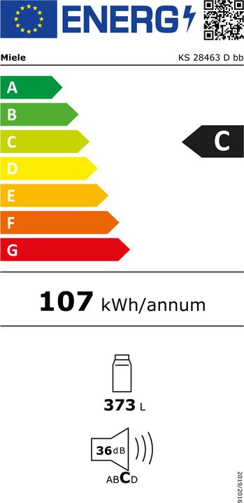 Energie-Label Miele KS 28463 D BB (373 l)