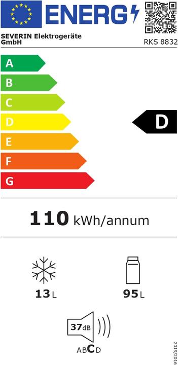 Energie-Label Severin RKS 8832 (108 l)