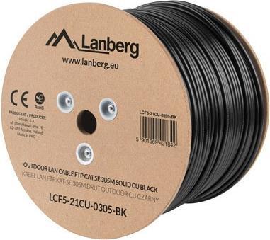 Produktbild Lanberg LCF5-21CU-0305-BK Netzwerkkabel 305 m Cat5e F/UTP (FTP) Schwarz (F/UTP, CAT5e, 305 m)
