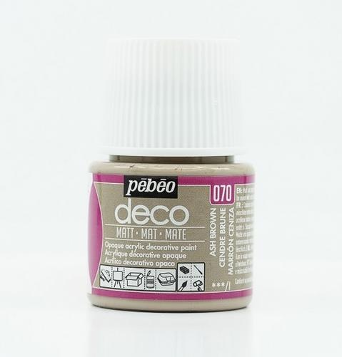 Produktbild Pebeo Deco Matte Acrylfarben (Aschbraun, 45 ml)