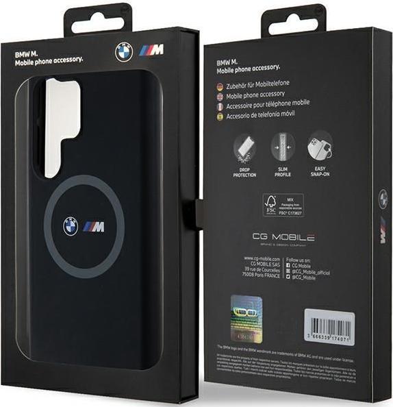 Produktbild BMW BMHML23SROK S928 czarny/black hardcase M Silicone Printed Ring MagSafe (Samsung Galaxy S24 Ultra)