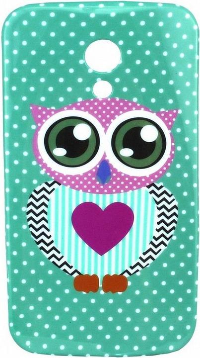 Actual product image König Design Protective cover mobile case TPU for mobile Motorola Moto G2 motive big owl with heart (Motorola Moto E2)