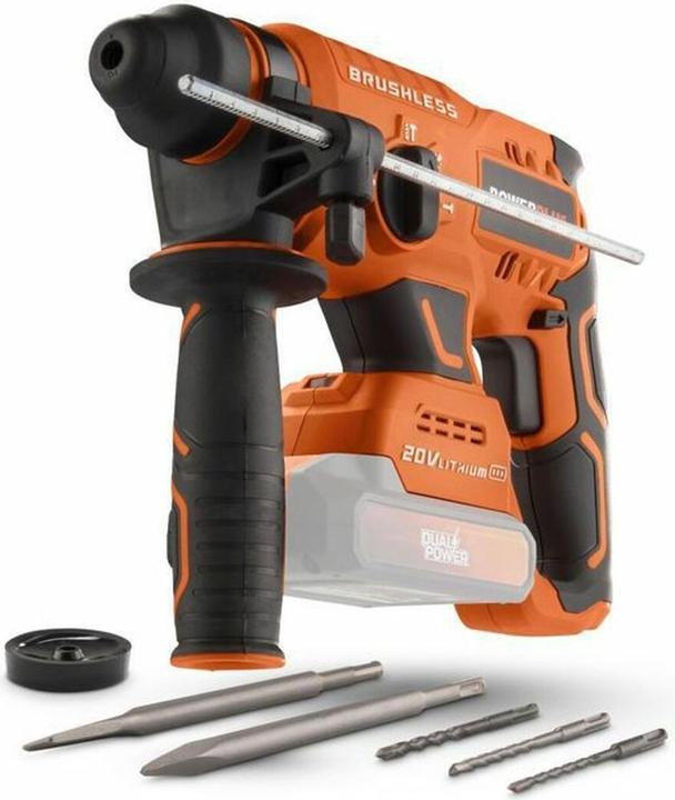 Produktbild Powerplus Dual Power Bohrhammer bürstenlos 20V - exkl. Akku und Ladegerät - 5 Acc.