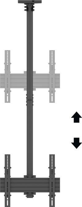 Actual product image Multibrackets Ceiling mount 1x, 32"-65", black, VESA 100x