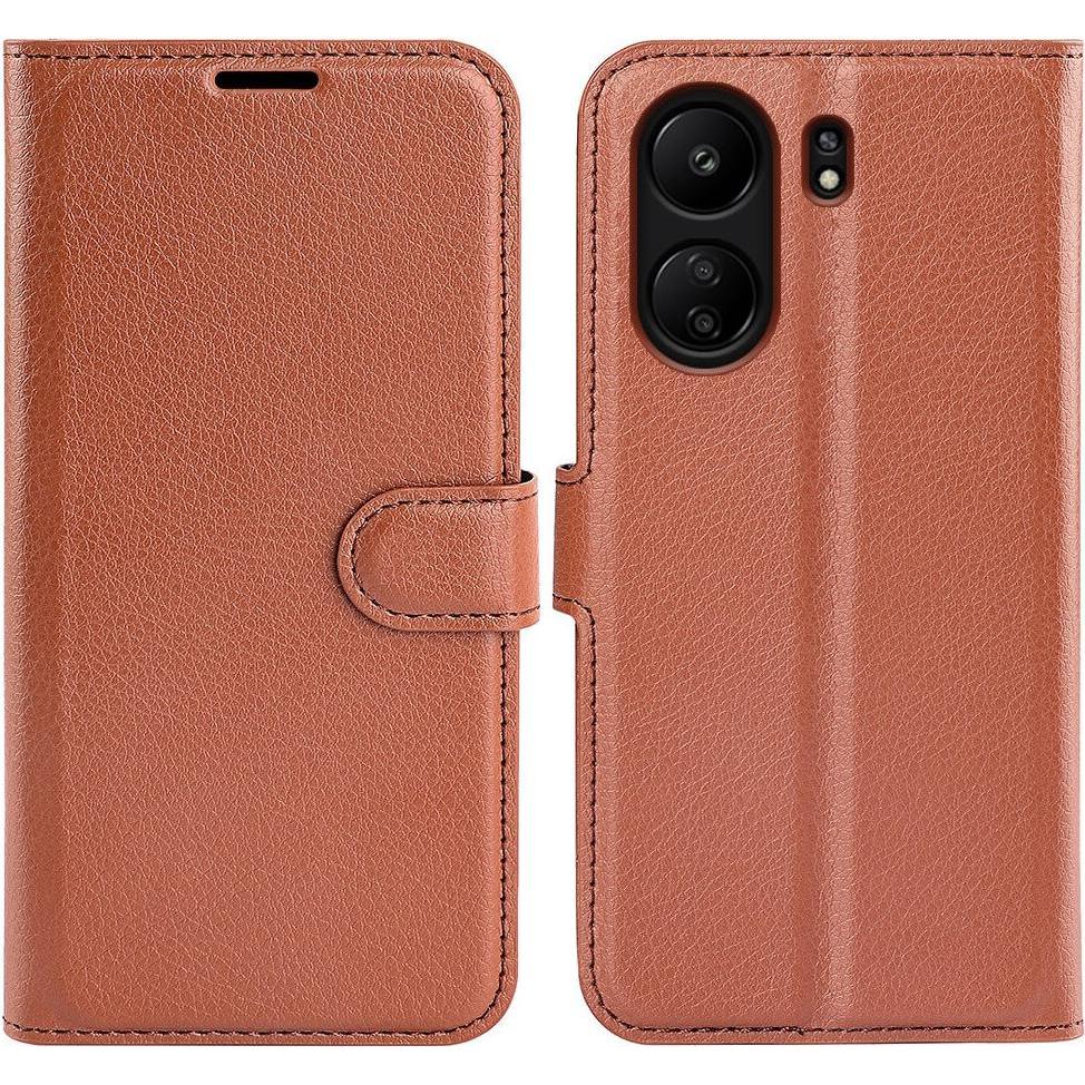 Cover-Discount Xiaomi Poco C65 / Redmi 13C - Leder Etui braun (Xiaomi Poco C65, Xiaomi Redmi 13C), Smartphone Hülle, Bra...