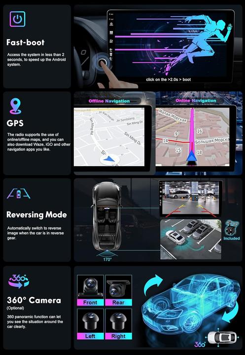 Immagine prodotto Joyx Navi Android 12 Autoradio für Opel Modelle mit Carplay (Auto Android, Apple Carplay, MirrorLink)