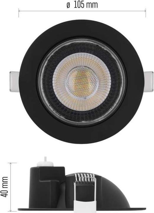 Produktbild Emos LED-Deckenspot GERI 6,5W 780LM IP20 CCT schwarz (700 lm)