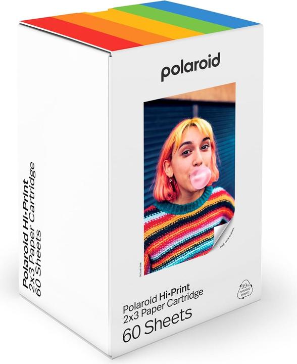 Immagine prodotto Polaroid Cartuccia di carta Hi-Print 2x3 (2,1x3,4 pollici, 2x3", 5,4x8,6 cm, 54x86 mm, 60 pz.)