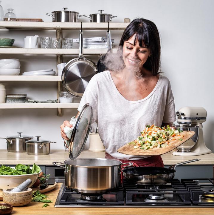 Actual product image KitchenAid Stainless Steel Pannenset 4-delig (28 cm, Pan set + pot set, Stainless steel)