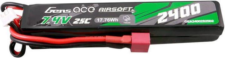 Image du produit Gens Ace 25C 2400mAh 2S2P 7.4V Saddle Airsoft Gun Lipo Battery with Mini Deans(T) Plug (7.40 V, 2400 mAh)