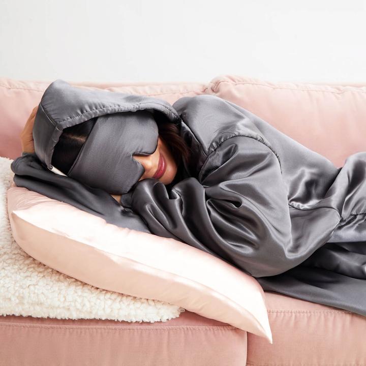 Image du produit Kitsch Satinhoodie Glazey Anthrazit (Taille unique)