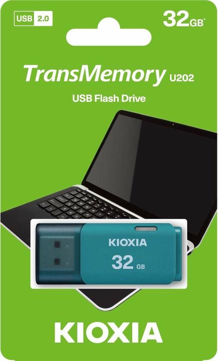 Image du produit Kioxia TransMemory U202 Clé USB 32 Go Type-A 2.0 Bleue - 32 Go (32 Go, USB-A)