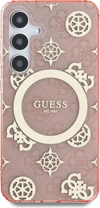 Actual product image Guess 4G Peony Pattern Case für Samsung Galaxy S25 - gold (Samsung Galaxy S25)