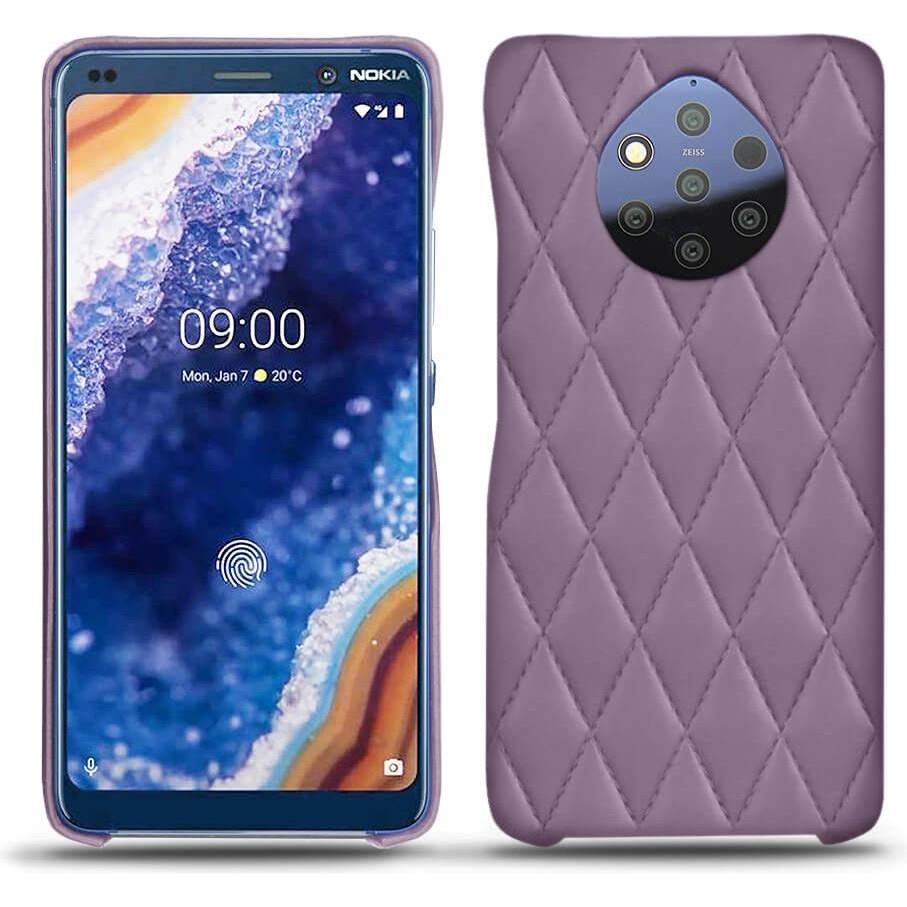 Noreve Lederschutzhülle (Nokia 9 PureView), Smartphone Hülle, Violett