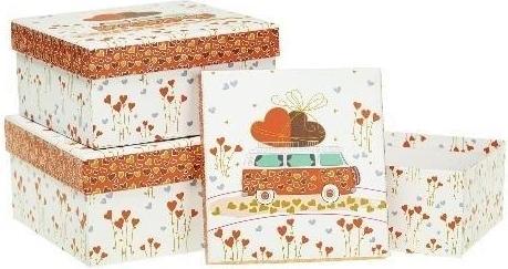 Actual product image Teka Geschenkbox mit 3 Rosettenherzen (3x)