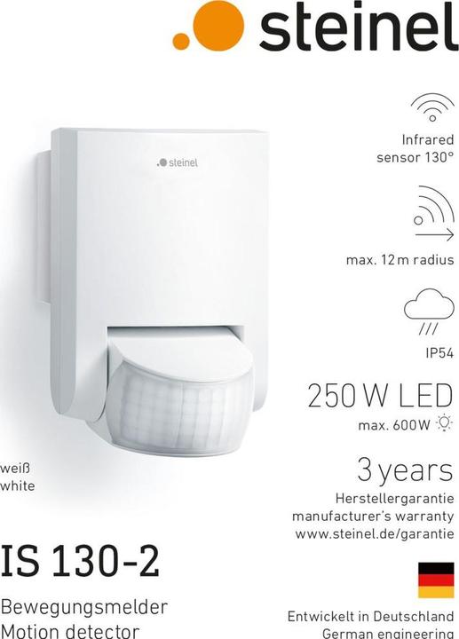 Actual product image Steinel IS 130-2 infrared sensor (12 m)