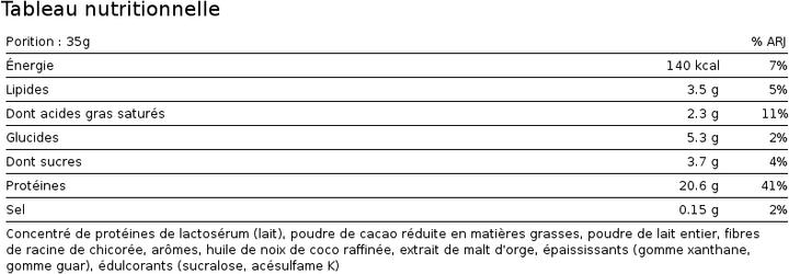 Nährwerte und Zutaten Mars Hi Protein (1 x, 875 g)