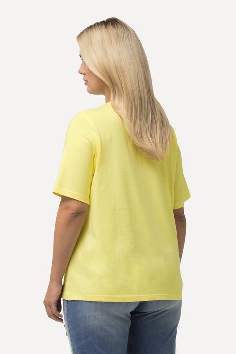 Image du produit Ulla Popken T-shirt à motif animal métallique avec col V et manches courtes. Coupe Classic (50, 52)