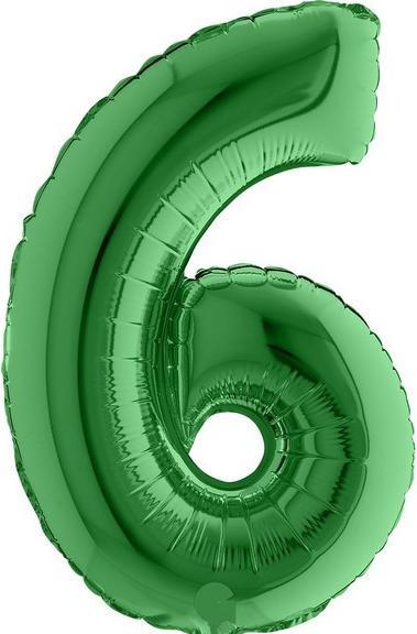 Actual product image Bigiemme Balloon aluminium cipher "6" Vert