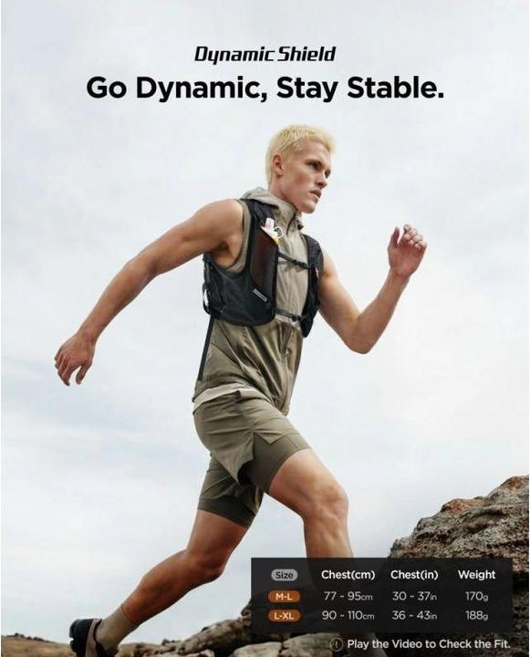 Actual product image Spigen Dynamic Shield Running Vest (L-XL), active black (L, XL)