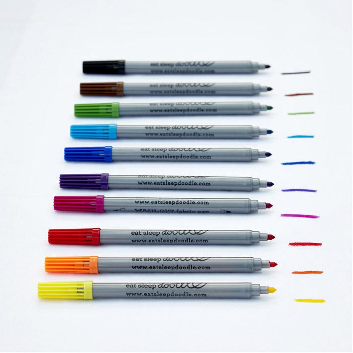 Produktbild Eat Sleep Doodle Set mit 10 abwaschbaren Filzstiften in verschiedenen Farben (10x)