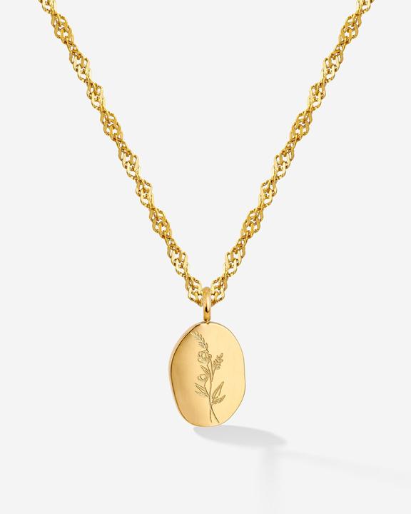 Luamaya Bouquet Coin (14 carat gold, 316L stainless steel, 40 - 45 cm)