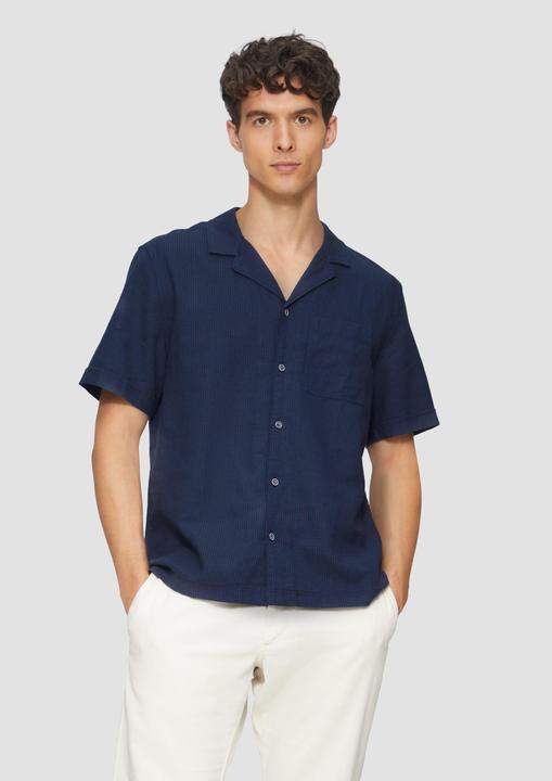 Produktbild S.Oliver Hemd Resort Fit: Strukturiertes Kurzarmhemd aus Leinenmix (L)