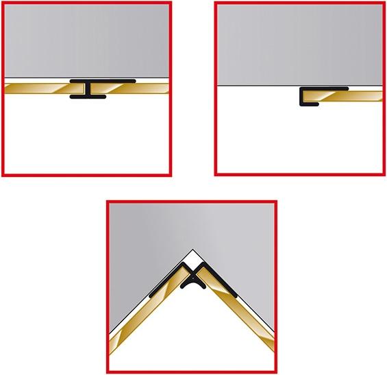 Schulte Profilset Eck (Eckprofil, Endprofil, Verbindungsprofil, 210 cm)