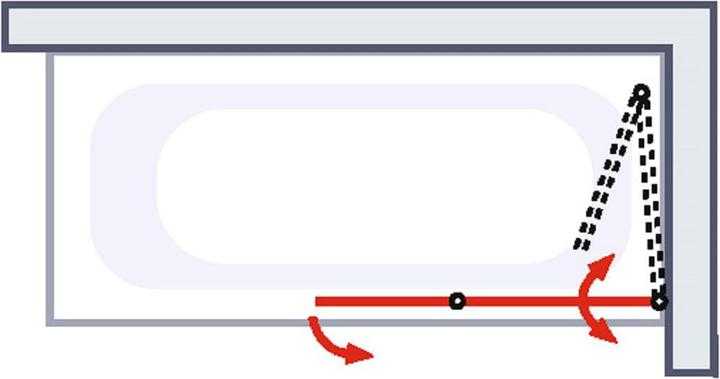 Actual product image Schulte Bath screen with 2 panels Komfort