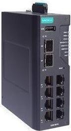 Moxa EDR-8010-2GSFP-CT-T - 8 FE copper and 2 GbE SFP multiport industrial secure router with firewallNAT