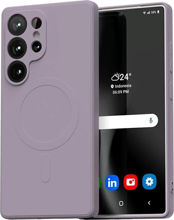 Produktbild MagSafe Semi-Silicone Sam S25 Ultra S938 liliowy fiolet /lilac purple (Samsung Galaxy S25 Ultra)