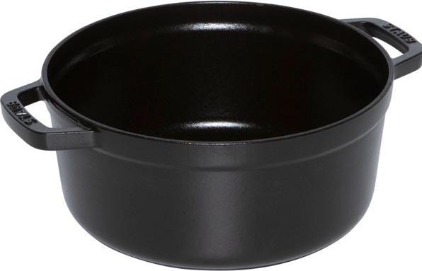 Produktbild Staub Cocotte mit Dämpfeinsatz, 24 cm | Schwarz | rund | Gusseisen (40508-814-0) (24 cm, Gusseisen)