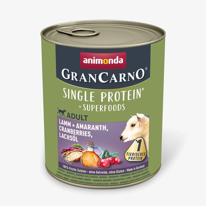 Immagine prodotto animonda GranCarno SUPERFOODS Agnello - barattolo 800g (Senior, 1 pz., 800 g)