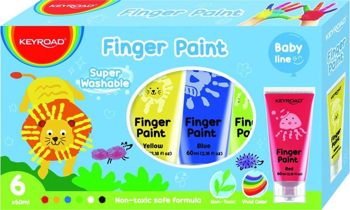 Actual product image Connect Finger paints, 6x60 ml, can