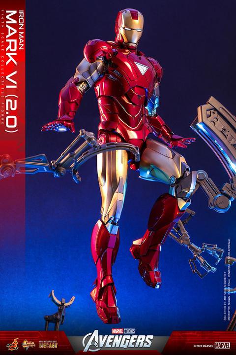 Actual product image Hot Toys Marvel's - The Avengers "Iron Man Mark VI (2.0)" 1/6 Diecast Action Figure 1/6
