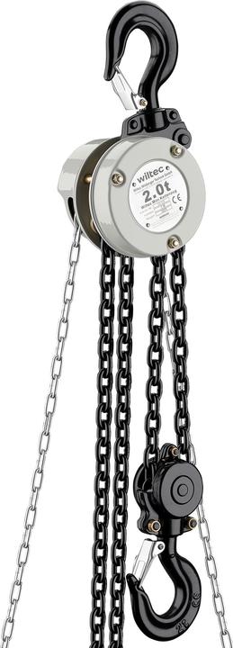 Produktbild Wiltec Kettenzug bis 2t Handkettenzug 3m Hubhöhe Hebelzug Tragmittel Hebezeug