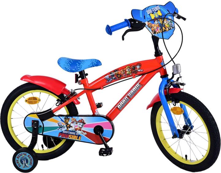 Image du produit Paw Patrol Vélo pour enfants de 16 pouces rouge avec deux freins à main - sécurité et confort en un seul vélo (16")