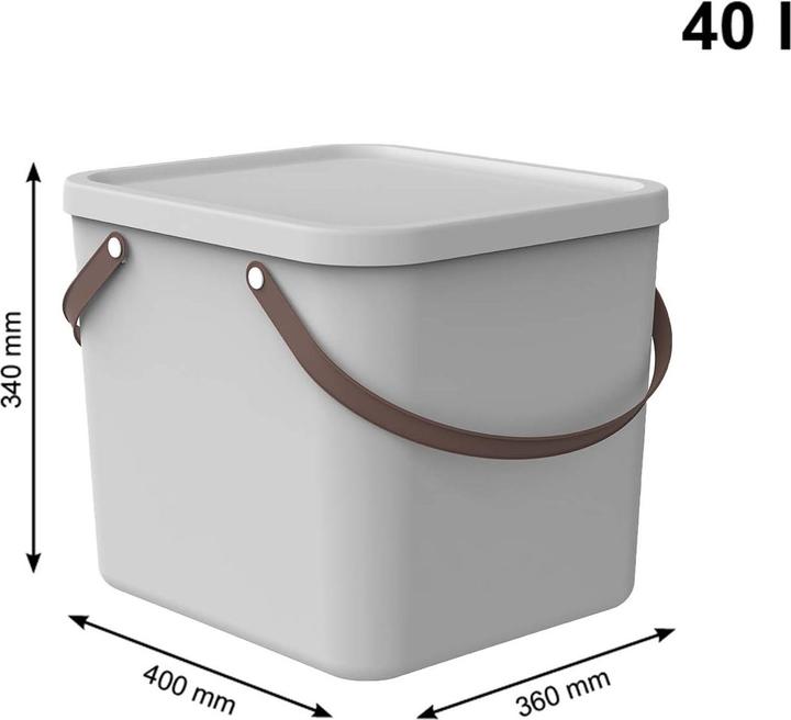 Produktbild Rotho Set Aufbewahrungssystem 2tlg. 40 l ALBULA (35.80 cm, 40 l, 1x)