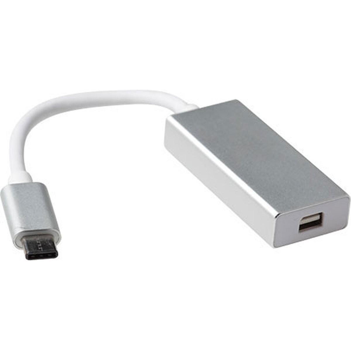 ACT Convertitore da USB tipo C a Mini DP (USB-C, 15 cm), Adattatore dati + video, Argento