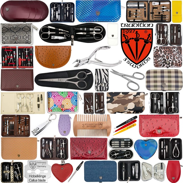 Produktbild Kellermann Germany Manikuere Etui Nagelset 6tlg Rot Kunstleder