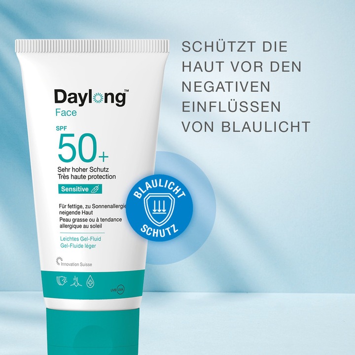 Image du produit Daylong Gel-crème pour le visage sensible (Crème solaire visage, SPF 50+, 50 ml, 76 g)
