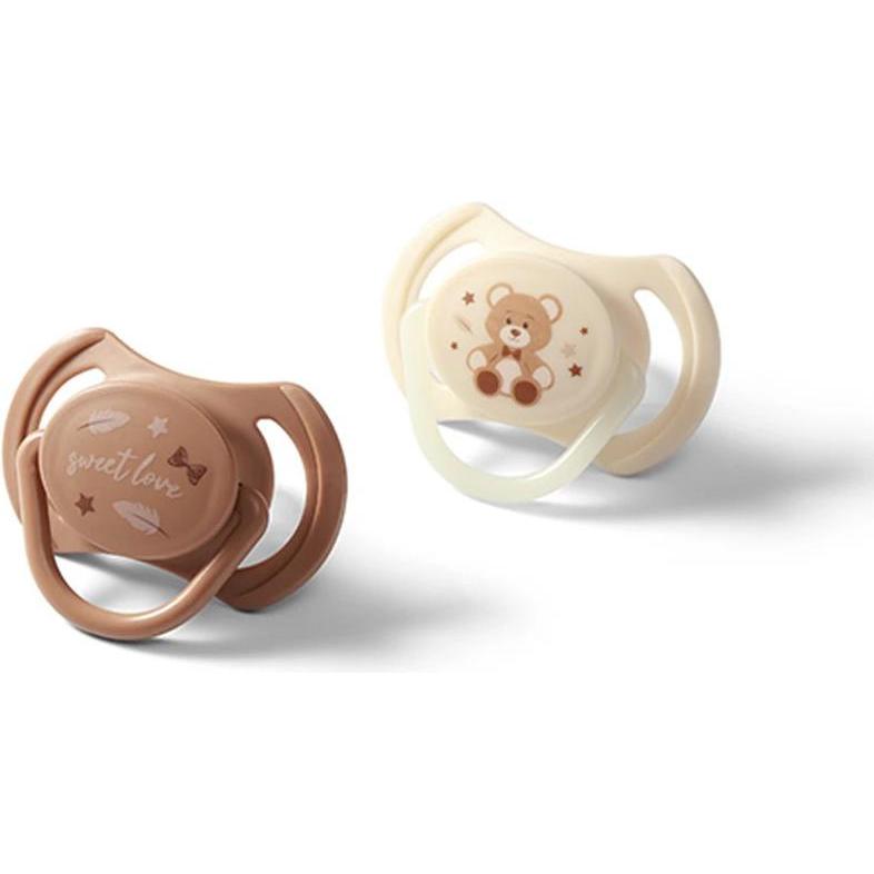 Canpol, Ciuccio, BABY ONO 1669/01 SMOCZKI SYMETRYCZNE SILIKONOWE 0-6 M (2x, 0 - 6 Mesi)