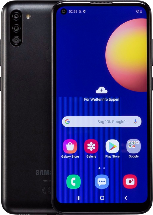 Produktbild Samsung Galaxy M11 EU (3 GB, Black, 6.40", Dual SIM, 13 Mpx, 4G)