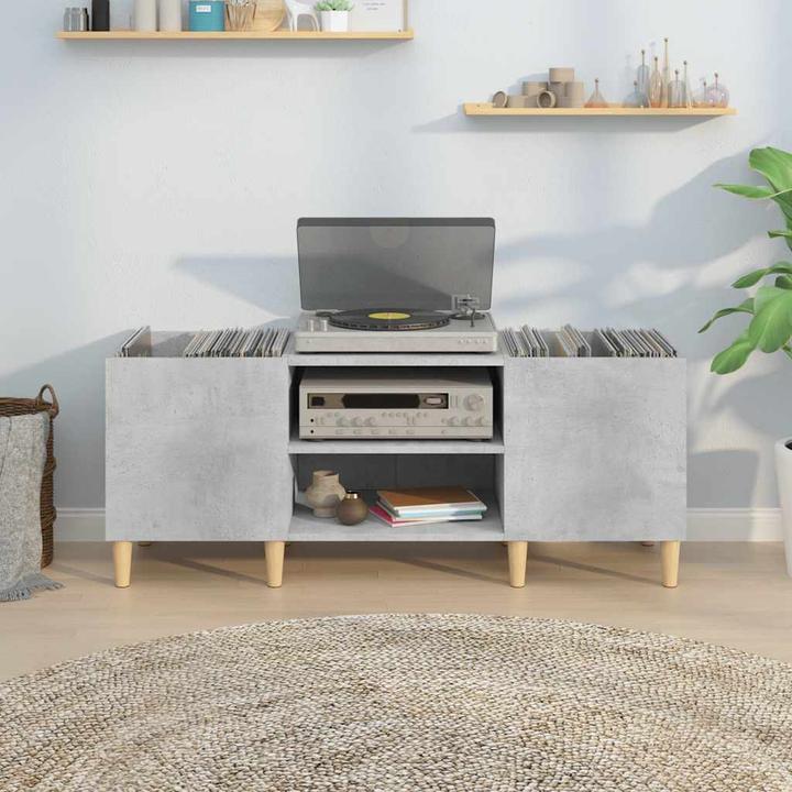 Produktbild VidaXL Plattenschrank Betongrau 121x38x48 cm Holzwerkstoff (121 x 38 x 48 cm)