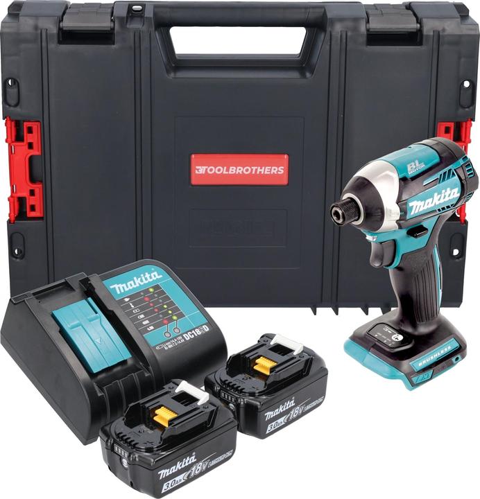 Produktbild Makita DTD 154 SFJ-R Akku Schlagschrauber 18V 1/4" 175Nm Brushless + 2x Akku 3,0 Ah + Ladegerät + (Akkubetrieb)